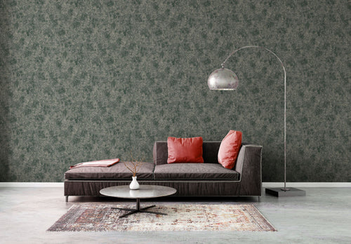 Livingwalls behang effen groen en crème - 53 cm x 10.05 m - AS-389701