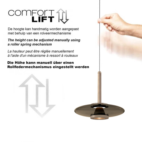 Artdelight hanglamp Madison - 1 lichts - 22  x  200   cm - champagne