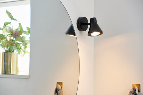 Nordlux Eik Wandlamp - Ø8,5cm - GU10 - Zwart - vtwonen shop
