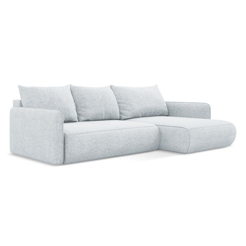 LaMiaSofa hoekbank rechts Palermo - chenille stof - lichtblauw - 240x148x86
