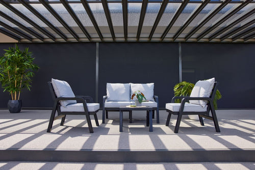 Hartman Loungeset Ibiza - Antraciet/Grijs - Kunststof - 4-Persoons