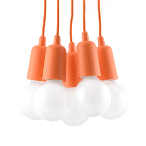 Sollux Lighting Hanglamp DIEGO 5 oranje - 25x25x90cm