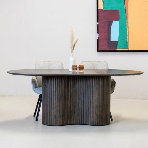 Giga Meubel Eettafel Ava - Ovaal - Mangohout - 200cm - vtwonen shop