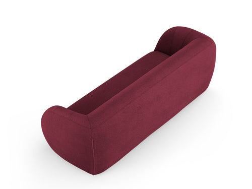 Cosmopolitan Design Bank Essen 3-zits, boucle, bordeaux - 95x230x86cm