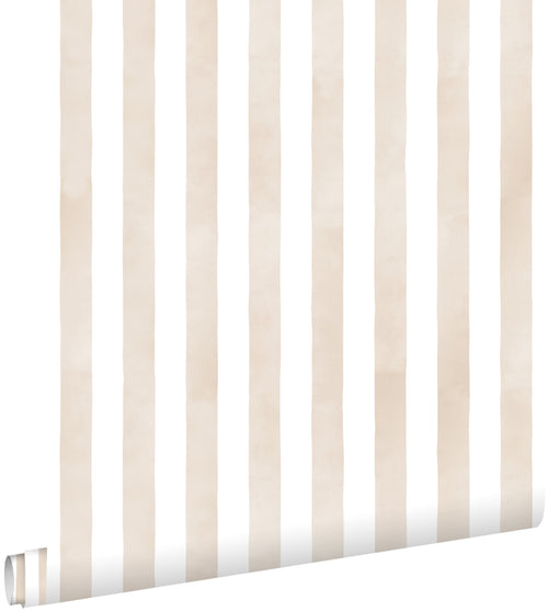 ESTAhome behang strepen beige en wit - 53 cm x 10.05 m - 131302