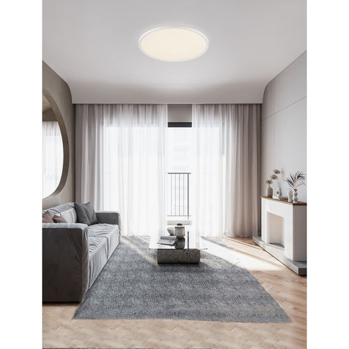 Nova Luce AOTON Geïntegreerde LED-plafondlamp, halfverzonken, zandwit, Triac dimbaar, 55W, 4661lm, 2700-3000K kleurtemperatuur.