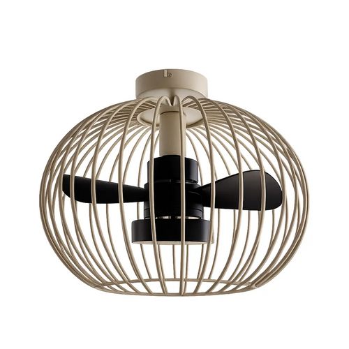 Ylumen plafondventilator Wire - 1 lichts - 40  x 31   cm - zwart beige
