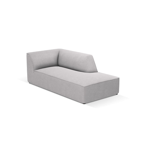 Cosmopolitan Design - Ligstoel rechts Siena structurele stof lichtgrijs - 181x93x69cm