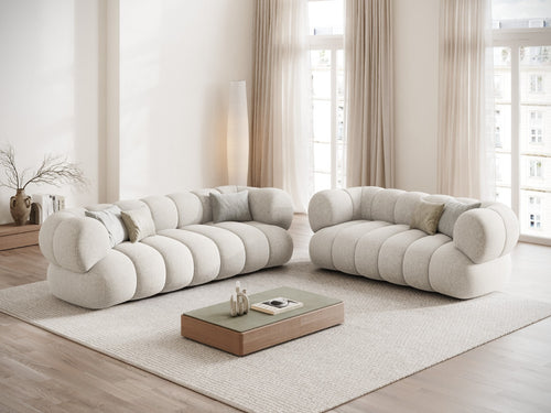 Cosmopolitan Design Bank Koge 2-zits, chenille lichtbeige - 95x180x70cm