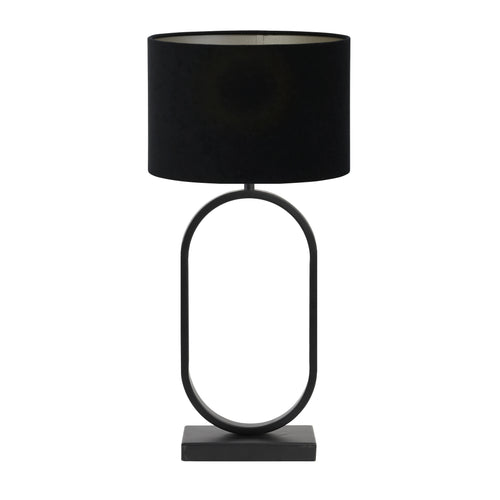 Light & Living tafellamp Jamiri/Velours - zwart, zwart - 30x30x67cm - vtwonen shop
