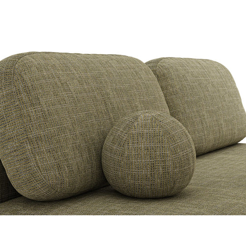 Cosmopolitan Design - Slaapbank met opbergdoos Sophia 3-zits, structurele stof blauw gemêleerd - 110x202x89cm
