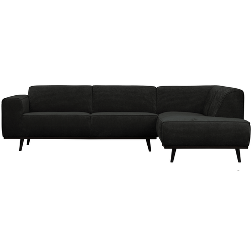 WOOOD hoekbank rechts Statement - Ribstof - Graphite - 77x274x210