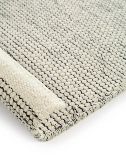 benuta wollen loper Rocco - beige/zwart - 80x250 cm