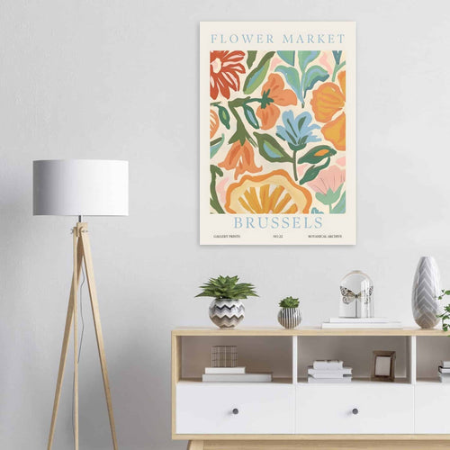 Artfulprints  Flower market - Brussels   poster 70x100 cm - vtwonen shop