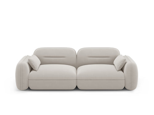 Cosmopolitan Design Modulaire bank Sydney 3-zits, flueel, lichtbeige - 90x230x70cm