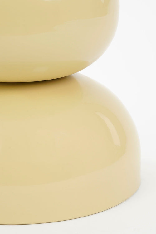 Mica Decorations Luna Bijzettafel - H46 x Ø32 cm - IJzer - Beige - vtwonen shop