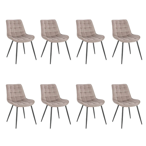 Home Deluxe gestoffeerde stoel IKALO lichtbruin Aantal: 8 - vtwonen shop