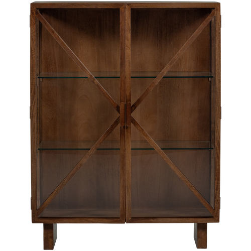 WOOOD kast 2-deurs Kella - Mango Hout - Bruin - 132x100x44