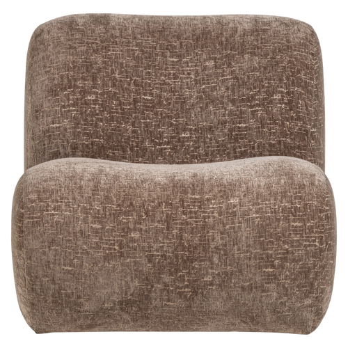 WOOOD fauteuil craquelé Nomu - Velvet - Lichtbruin - 74x76x92