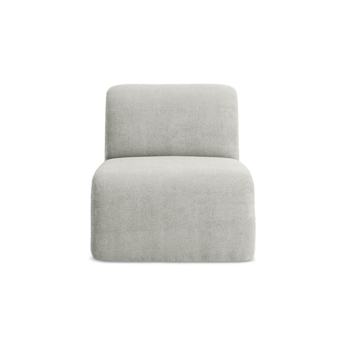 LaMiaSofa Bankmodule midden Cervo - chenille stof - lichtgrijs - 70x94x75