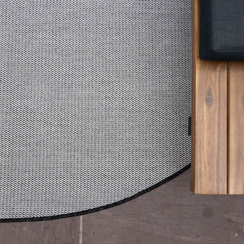 Rond Buitenkleed Mono - Zwart/Wit - Dubbelzijdig - EVA Interior - 200 x 200 cm - vtwonen shop