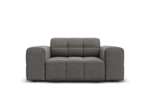 Cosmopolitan Design Fauteuil Chicago flueel lichtgrijs - 102x132x78cm