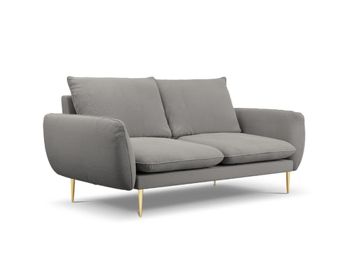 Cosmopolitan Design Bank Vienna 2-zits, boucle, grijs - 92x160x95cm