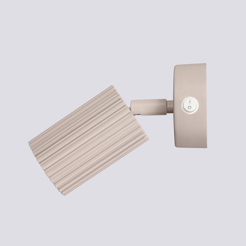 Sollux Lighting Wandlamp KARBON taupe met schakelaar - 8x16x16cm