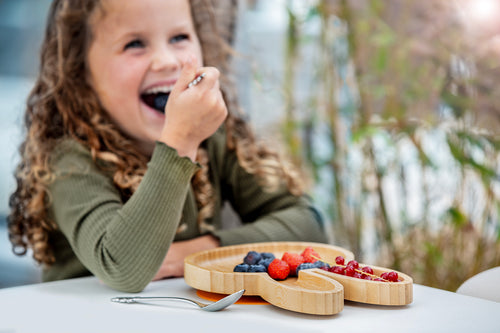Zilverstad - Bamboe bord Nijntje met 2 delig RVS couvert - vtwonen shop
