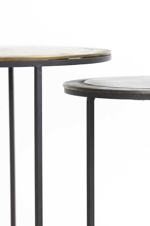 Light & Living bijzettafel TALCA - Ø49x52cm - brons - Set van 2 - vtwonen shop