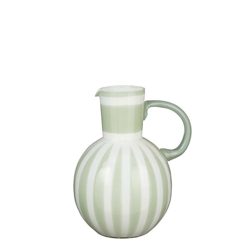 Mica Decorations Bazaar Vaas - H21 x Ø18 cm - Glas - Lichtgroen