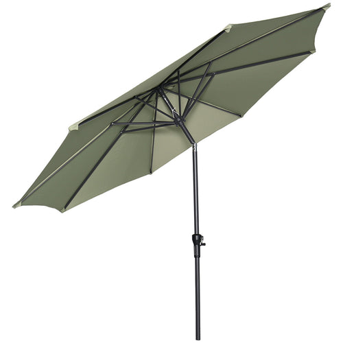Lotus parasol - Ø300 cm - carbon black - olijf