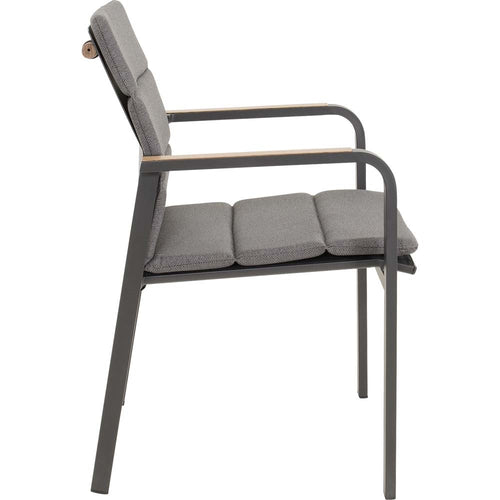 Lesli Living bistrostoel Sorapa - grijs - 55x61x86,5cm - set van 4