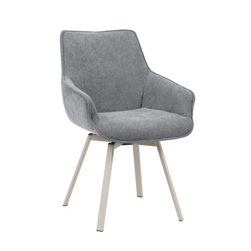 StarFurn Eetkamerstoel Mees - Antraciet Stof - Set van 2 - vtwonen shop