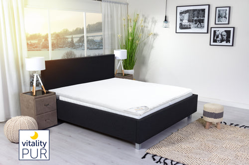 Vitality Pur - SleepFit Memory Foam Topper - Inclusief Hoofdkussen - 180x200cm