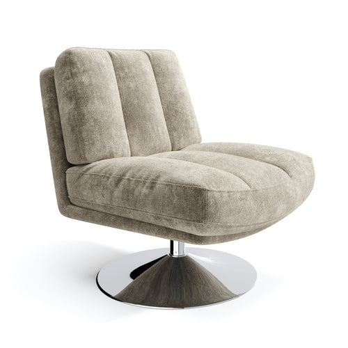 Sia Home - Fauteuil TIMELESS - Fluweel met structuur - Mol - 60.5cm
