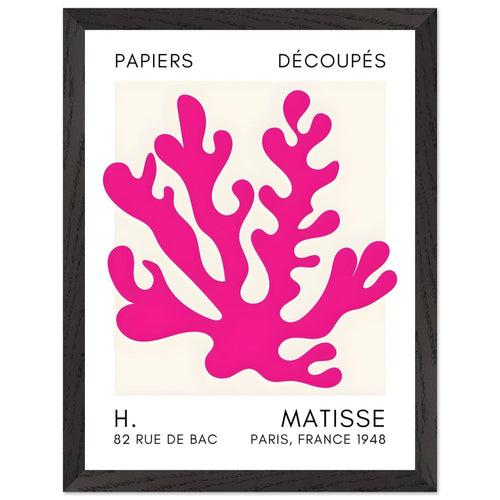 Artfulprints Poster met Lijst Matisse – Saltflower shapes pink   - 30x40 cm - Roze