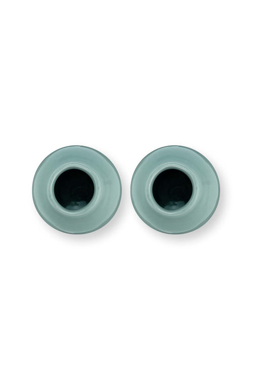 vtwonen Vaas - Keramiek - Lichtblauw - Set van 2 - 7cm