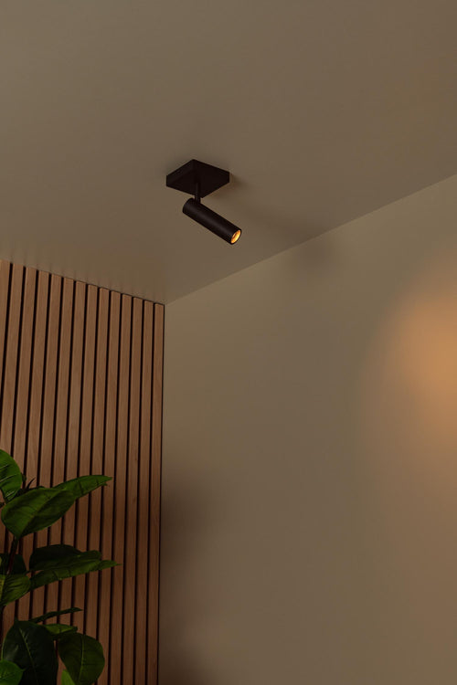 Lucide plafondspot GRADO - 1xGU10 (MR11) - Zwart - vtwonen shop