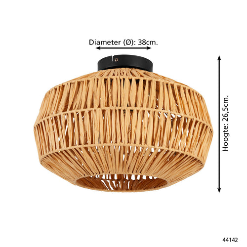 EGLO plafondlamp Sheldon - e27 - ø 38 cm  - papier - vtwonen shop