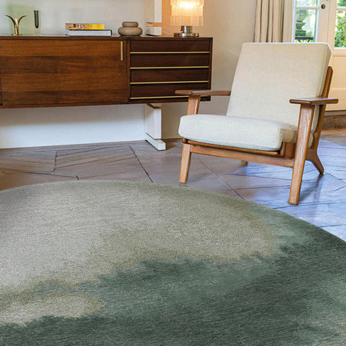 Louis De Poortere binnen & buiten machinewasbaar vloerkleed Meditation Lagoon van 70% gerecycled PET - groen - 290x290cm