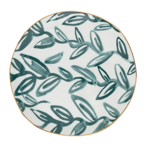 Urban Nature Culture Good Morning bord Leaves - Aqua - 17x1cm