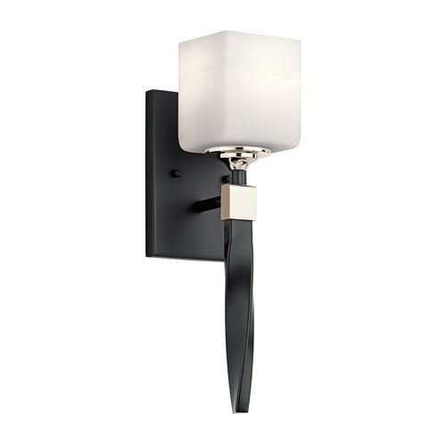 Elstead Kichler Marette Wandlamp met Kap Zwart, IP44