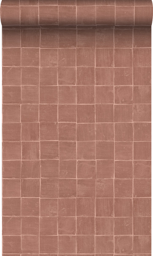 Origin Wallcoverings behang tegelmotief bruin - 50 x 900 cm - 348046 - vtwonen shop