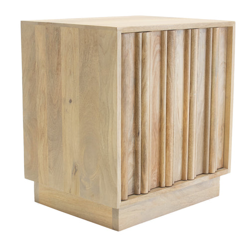 Giga Meubel Nachtkastje Nika - Mangohout - Naturel - 50x40x55cm - vtwonen shop