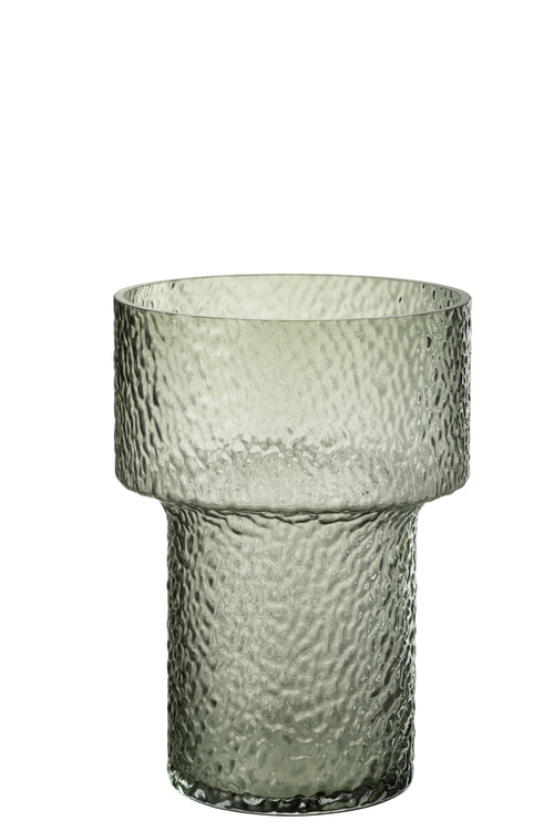J-Line vaas Betty - glas - groen - small - 30 cm hoog