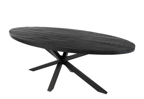 Kick eettafel Dax ovaal - 210cm - Zwart