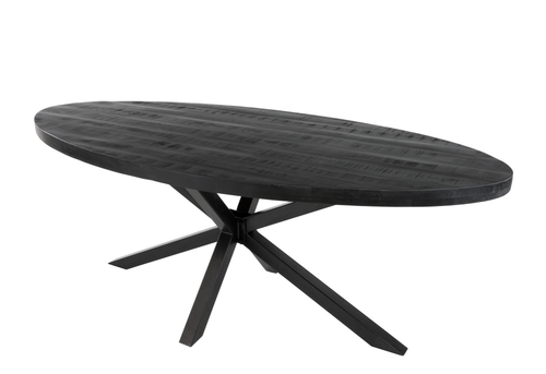 Kick eettafel Dax ovaal - 180cm - Zwart