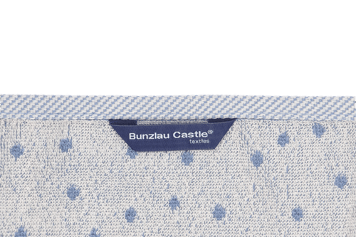 Luxe Keukendoek en Theedoek Wild Flowers Grijs Blauw - Bunzlau Castle - 100% biologisch GOTS katoen