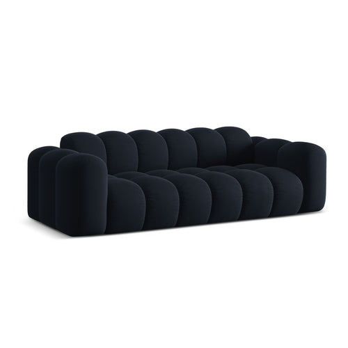 Cosmopolitan Design - Bank Treno 4-zits, flueel donkerblauw - 94x240x70cm
